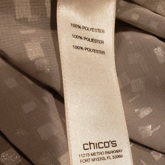 Chico's Sheer Tunic Style Blouse size 3. - Picture 10 of 11